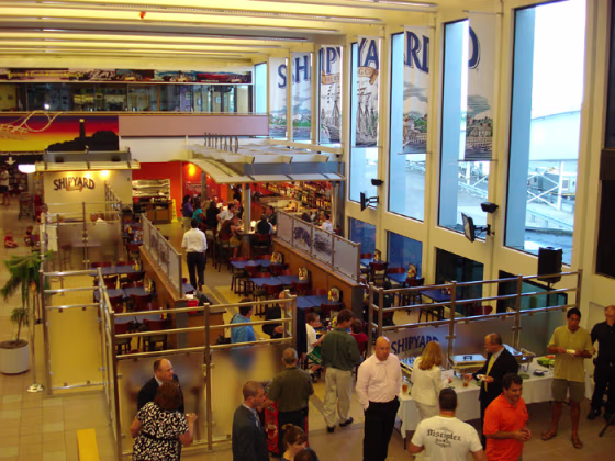 Maine’s largest brewery, Shipyard Brewing Company,&nbsp;makes its presence known at Portland's Jetport. Before departing for flights, intrepid travelers can grub on deep-fried seafood delights and sample superb suds including the golden, Canadian-style Export Ale and the citrusy, single-hopped Shipyard IPA.